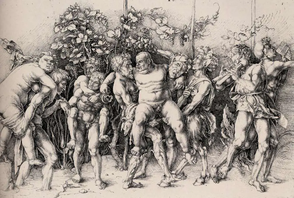 Dürer - Woodblocks &  Etchings: Bacchanal With Silenus
