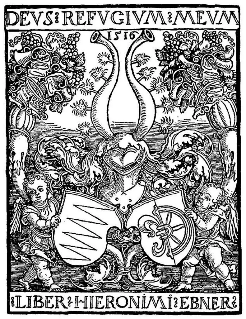 Dürer - Woodblocks &  Etchings: Book Plate Of Hieronymous Ebner