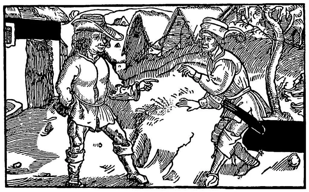 Dürer - Woodblocks &  Etchings: Chremes And Syrus Discuss Clythios Love For Bacchis