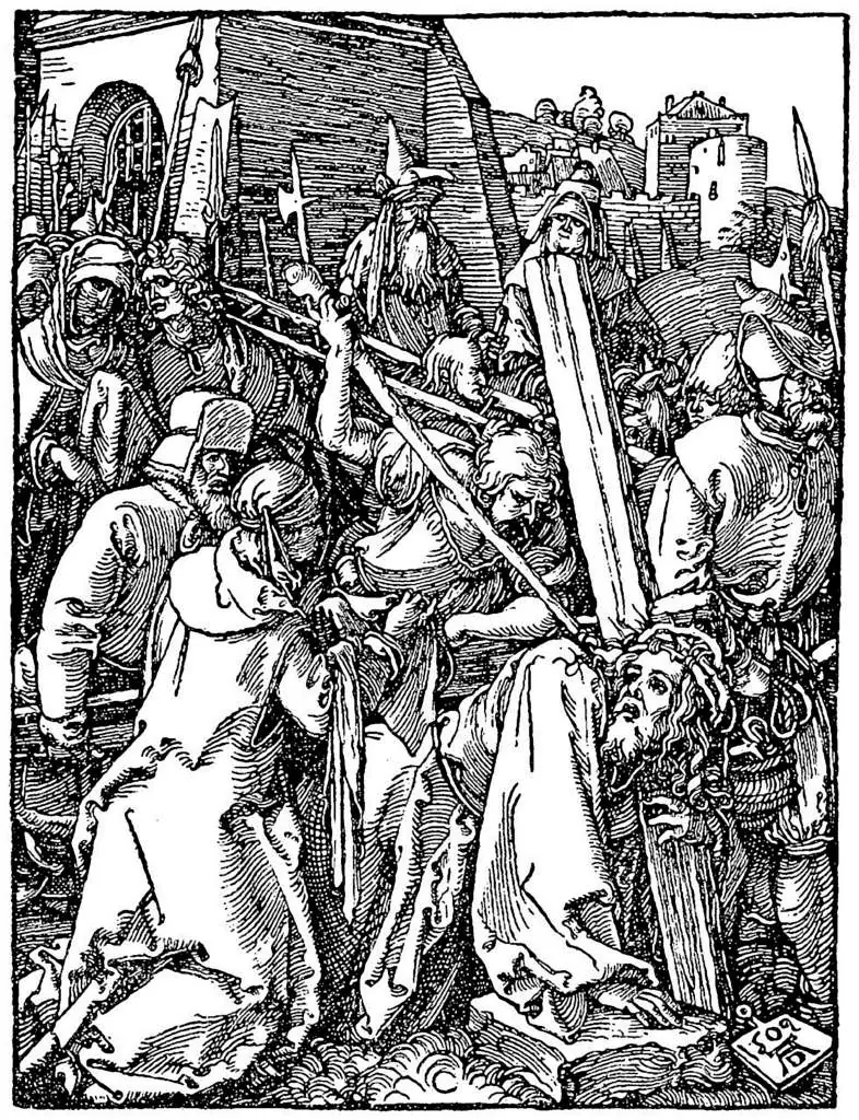 Dürer - Woodblocks &  Etchings: Christ Bears The Cross