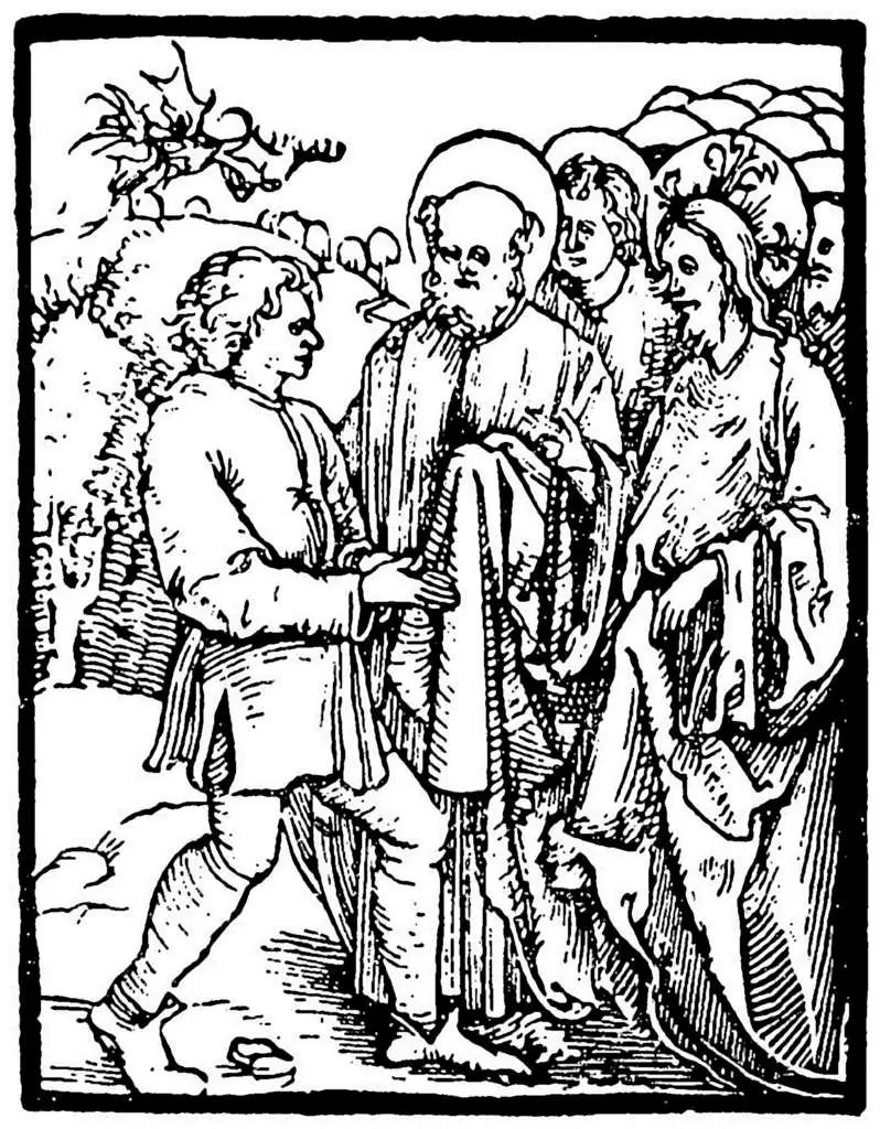 Dürer - Woodblocks &  Etchings: Christ Heals Man Possessed By A Devil