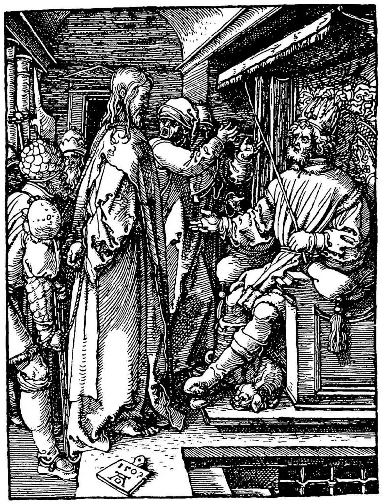 Dürer - Woodblocks &  Etchings: Christ Is Brought Before Herod
