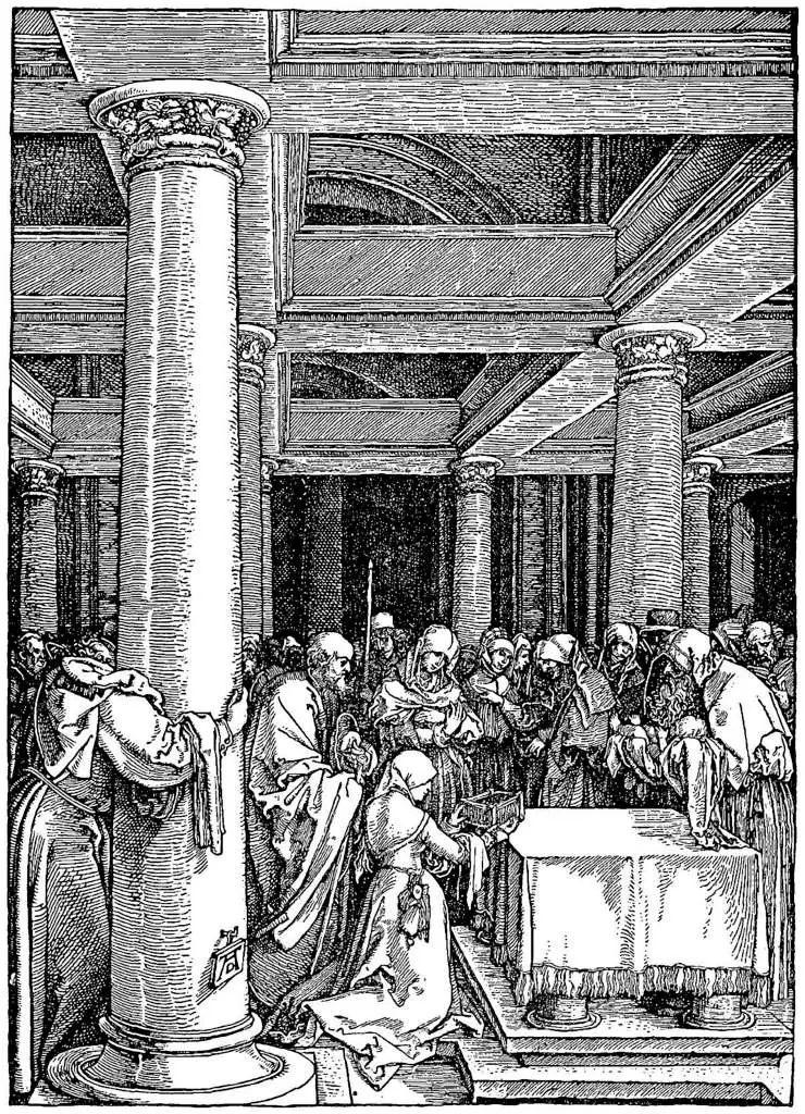 Dürer - Woodblocks &  Etchings: Christs Presentation Of In The Temple