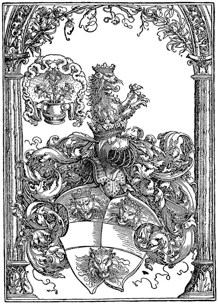 Dürer - Woodblocks &  Etchings: Coat Of Arms Of Jacob Bannissis
