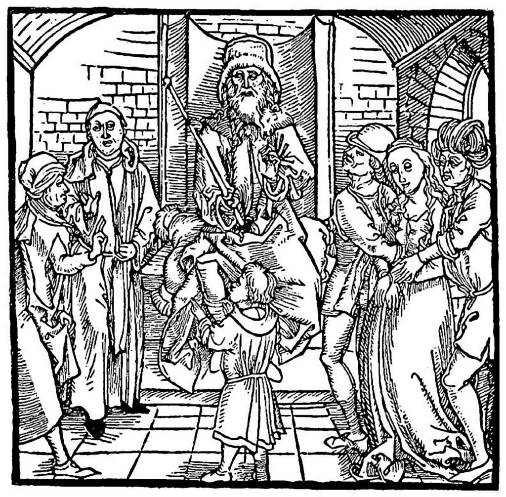 Dürer - Woodblocks &  Etchings: Prophet Daniel Exposes False Witness Of 2 Priests
