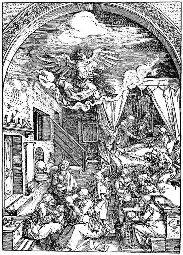 Dürer - Woodblocks &  Etchings: The Birth Of Mary