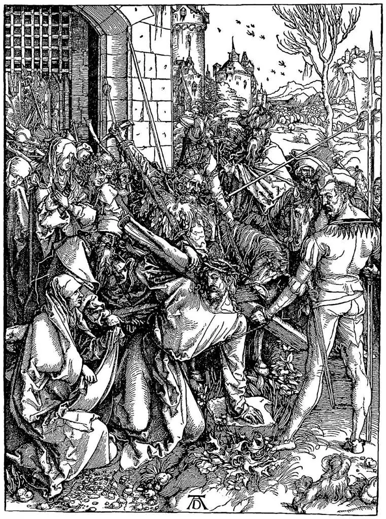 Dürer - Woodblocks &  Etchings: The Great Passion - Christ Bears The Cross