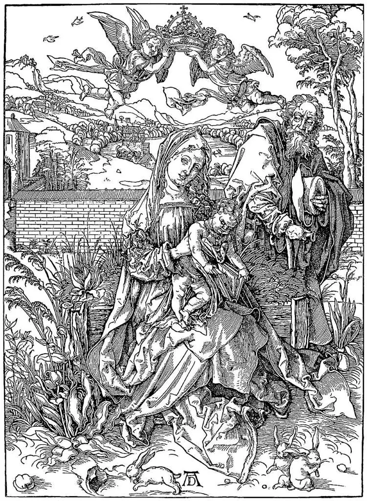 Dürer - Woodblocks &  Etchings: The Holy Family With Three Hares