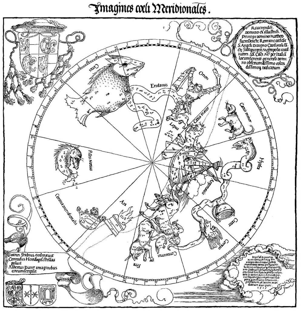 Dürer - Woodblocks &  Etchings: The Southern Hemisphere Of The Celestial Globe