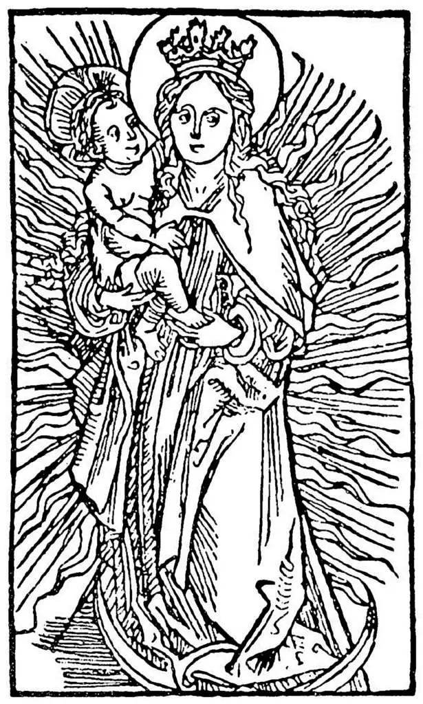 Dürer - Woodblocks &  Etchings: The Virgin Mary In The Sun