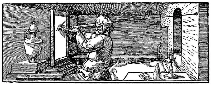 Dürer - Woodblocks &  Etchings: Artist Draws A Can