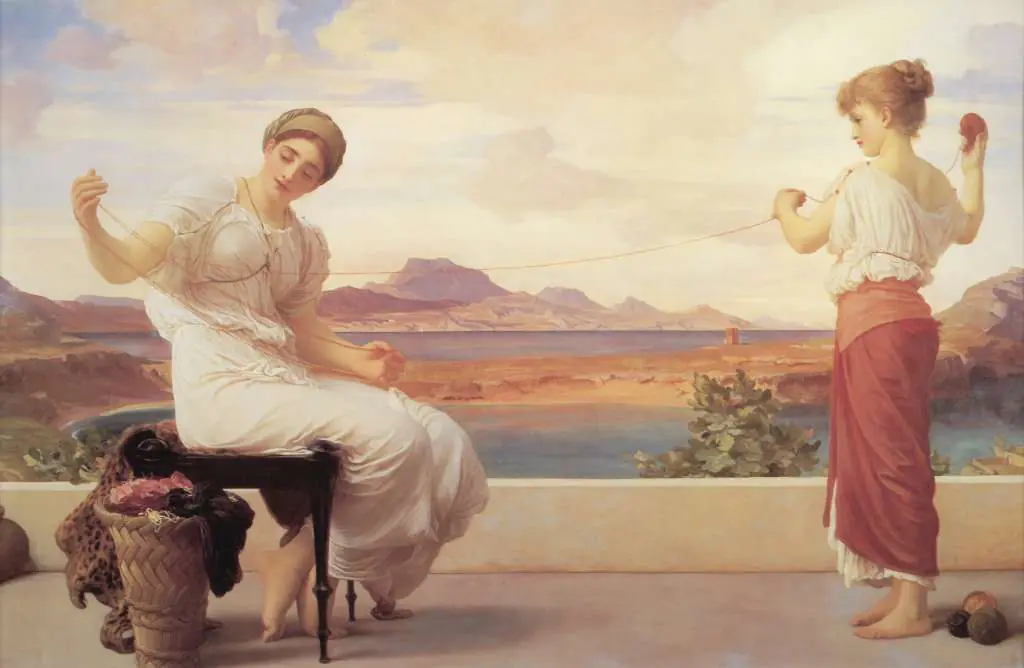 Frederic Lord Leighton: Winding The Skein