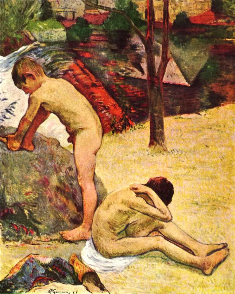 Gauguin: Bathing One Bretonische Boys