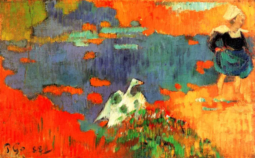 Gauguin: Geese In Pond