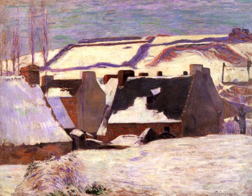 Gauguin: Houses In Snow