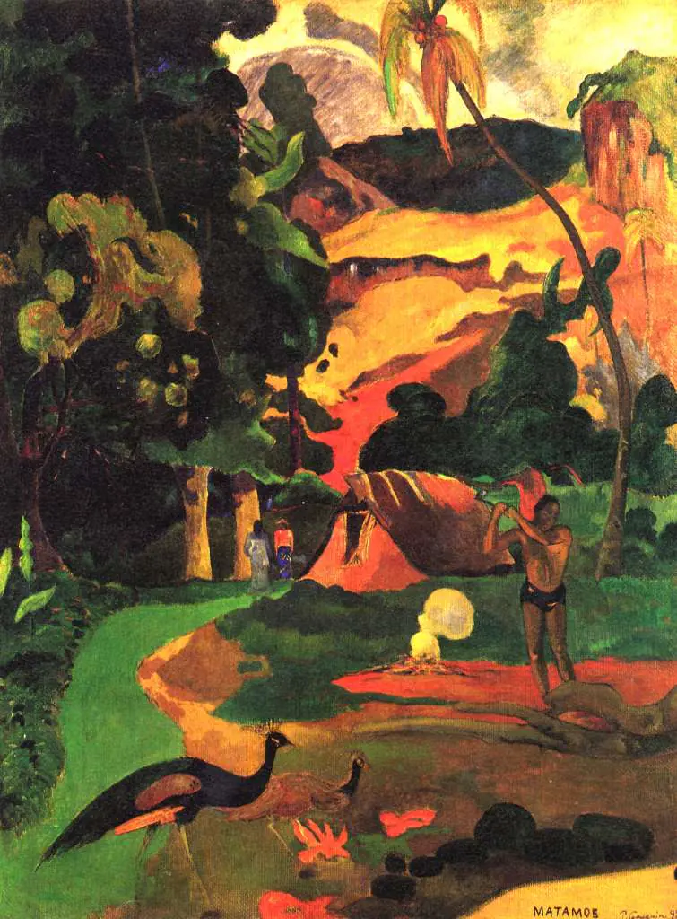 Gauguin: Landscape With Peacock Matamoe