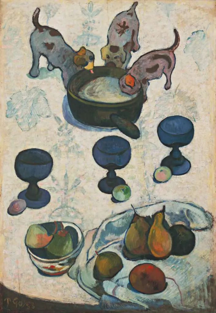 Gauguin: Nature Morte Avec Trois Petits Chiens