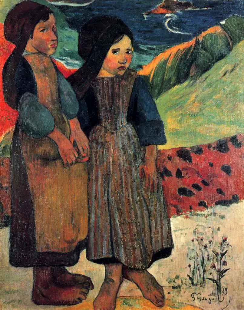 Gauguin: Small Bretoninnen At The Sea