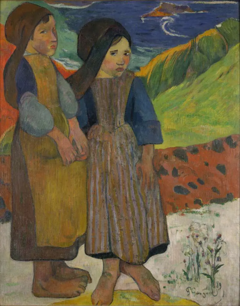 Gauguin: Two Breton Girls By The Sea