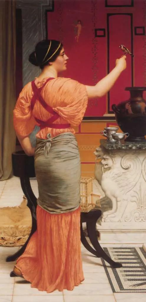 Godward: Lesbia With Her Sparrow