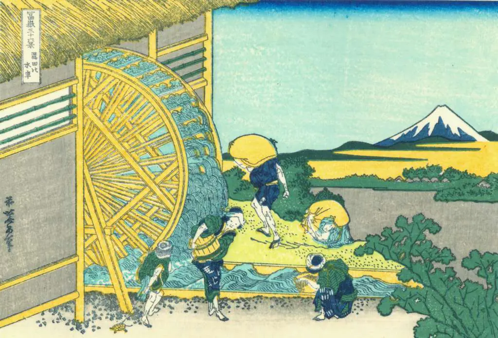 Hokusai: Waterwheel