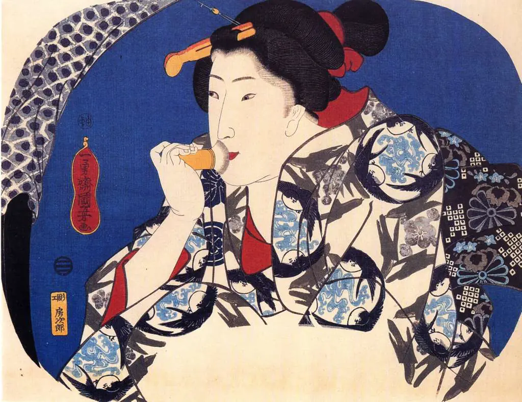 Japan Art: A Beauty With A Face Brush
