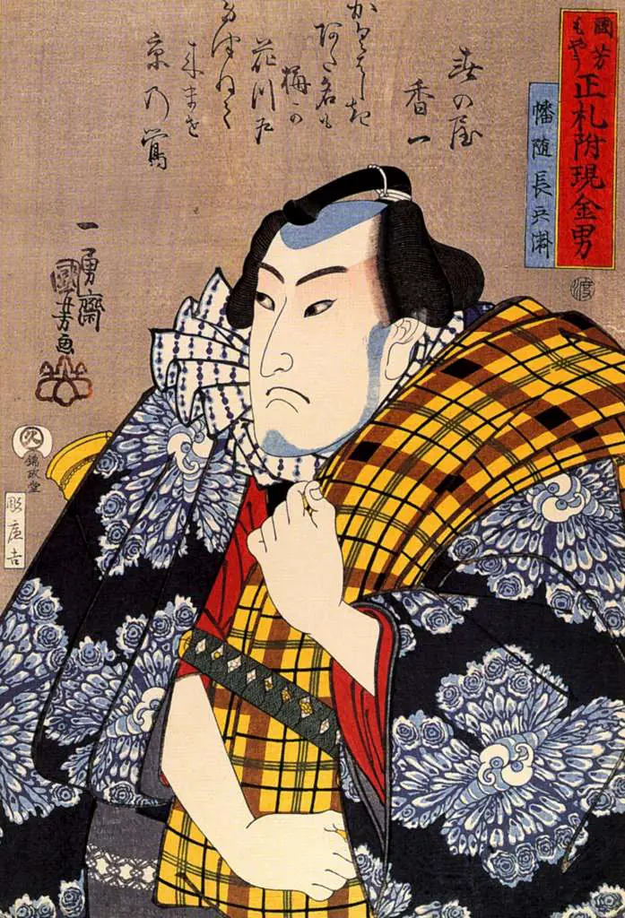 Japan Art: Half-legth Portrait Of Bazui Chobel