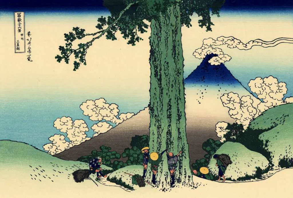 Japan Art: Mishima Pass In Kai Province