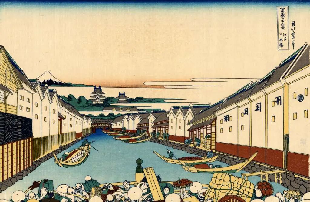 Japan Art: Nihonbashi Bridge In Edo