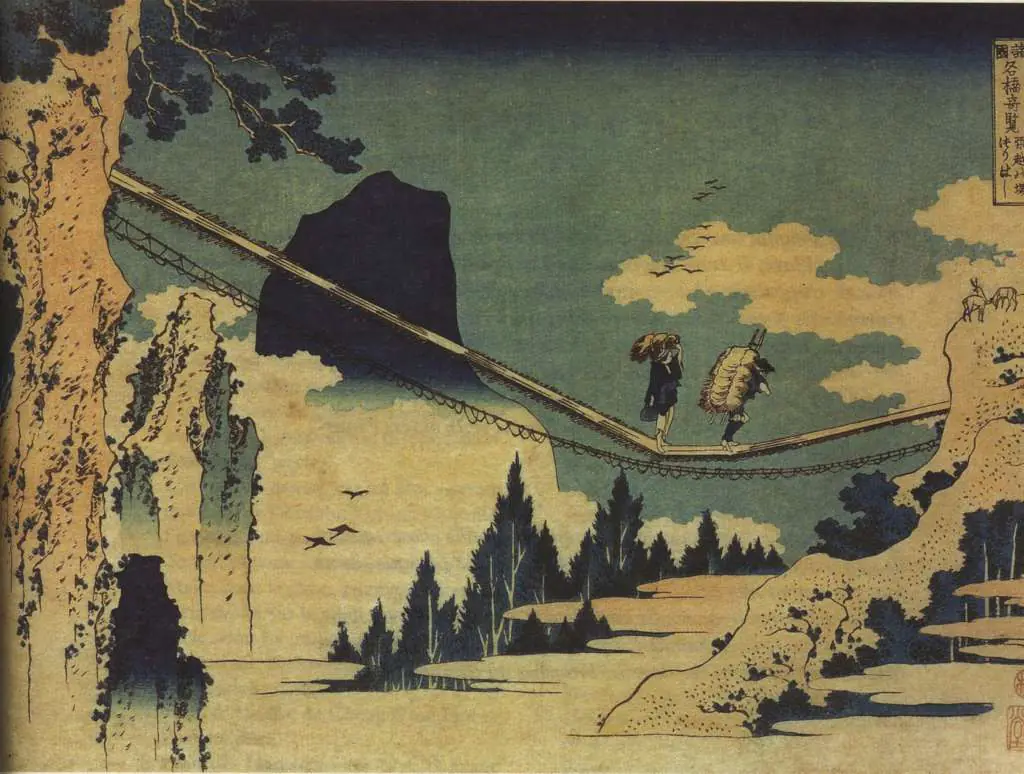 Japan Art: Pont Hida Etchy Hokusai