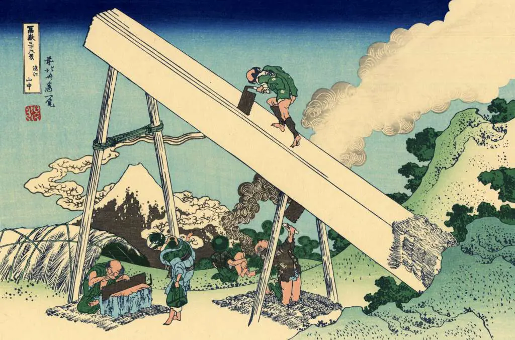 Japan Art: The Fuji From The Mountains Of Totomi