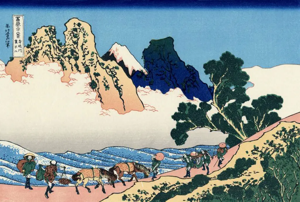 Japan Art: The Back Of The Fuji From The Minobu River