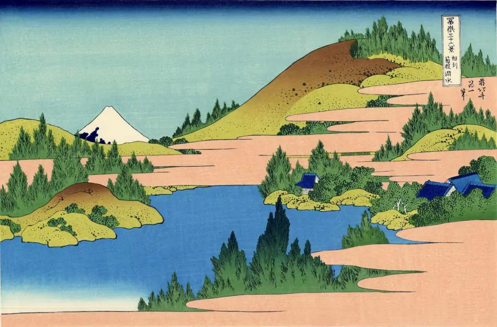 Japan Art: The Lake Of Hakone In The Segami Province