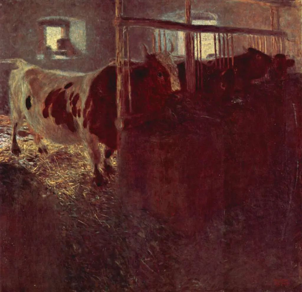Klimt: Cows In The Stable