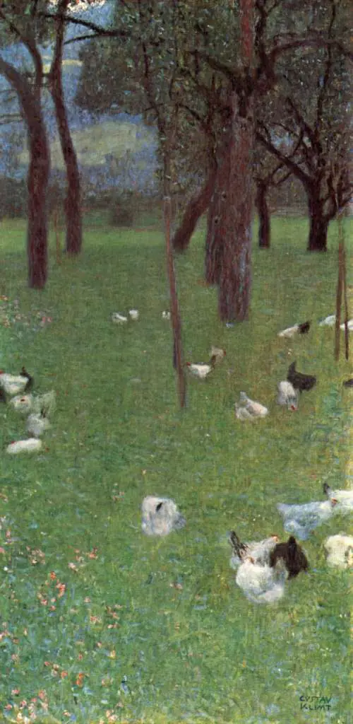 Klimt: Garden With Chickens In St Agatha