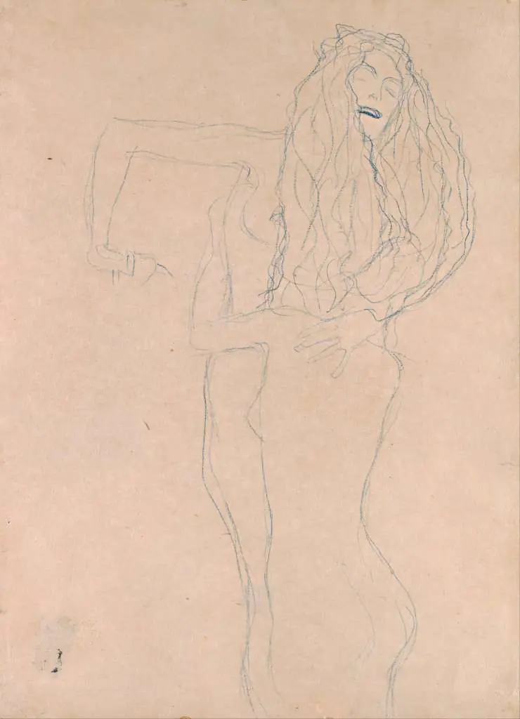 Klimt: Two Naked Women Embracing