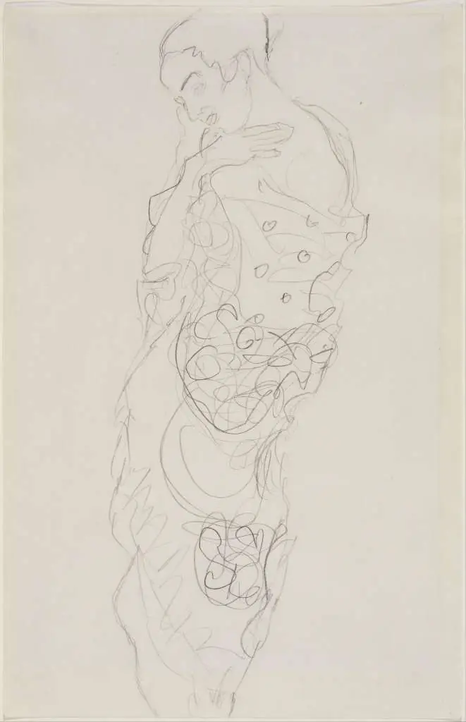 Klimt: Woman In Kimono Left Shoulder Bare