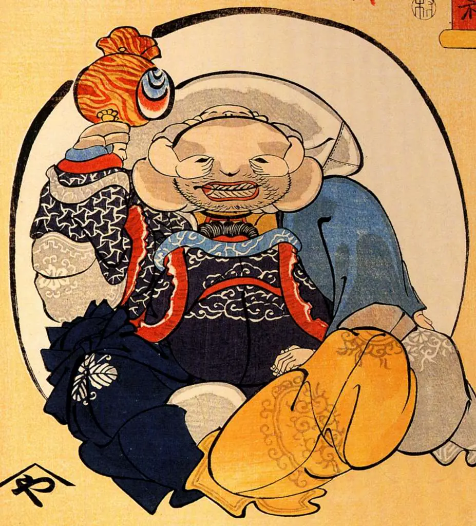 Kuniyoshi: Hotei Detail