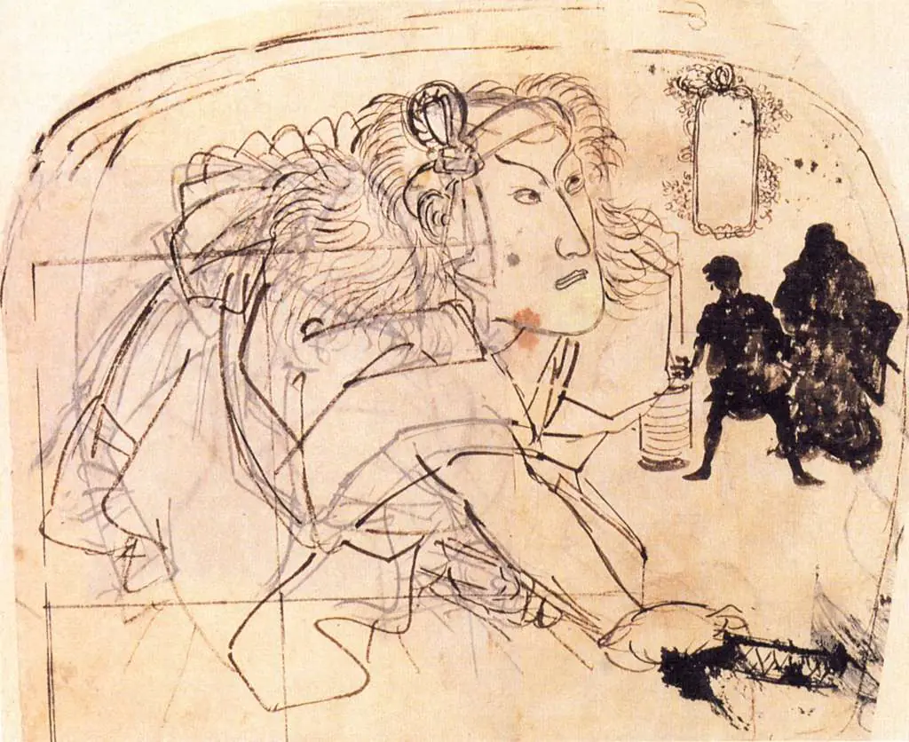Kuniyoshi: Sukeroku Drawing His Sword
