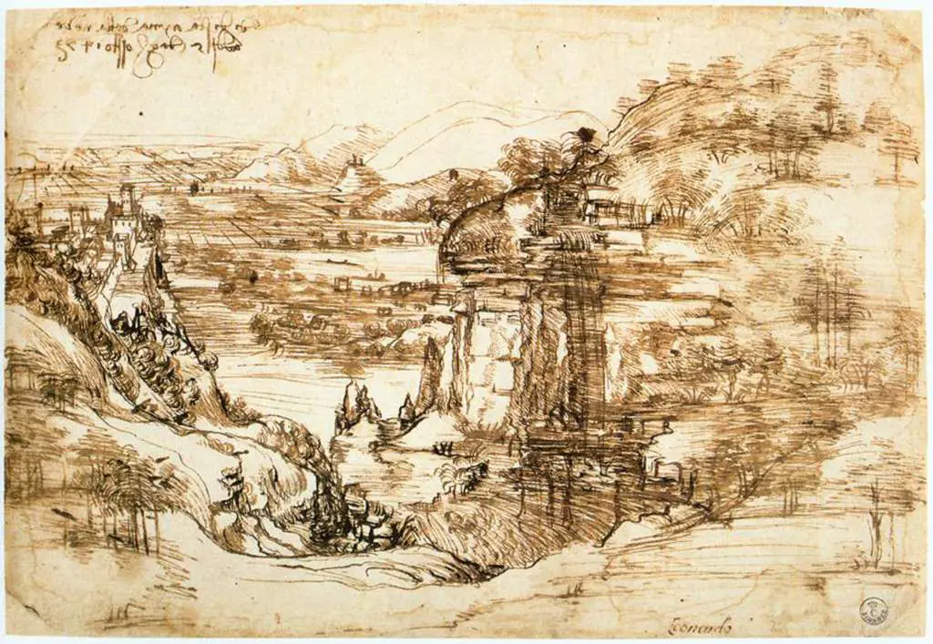 Leonardo Drawings & Studies: 01landsc