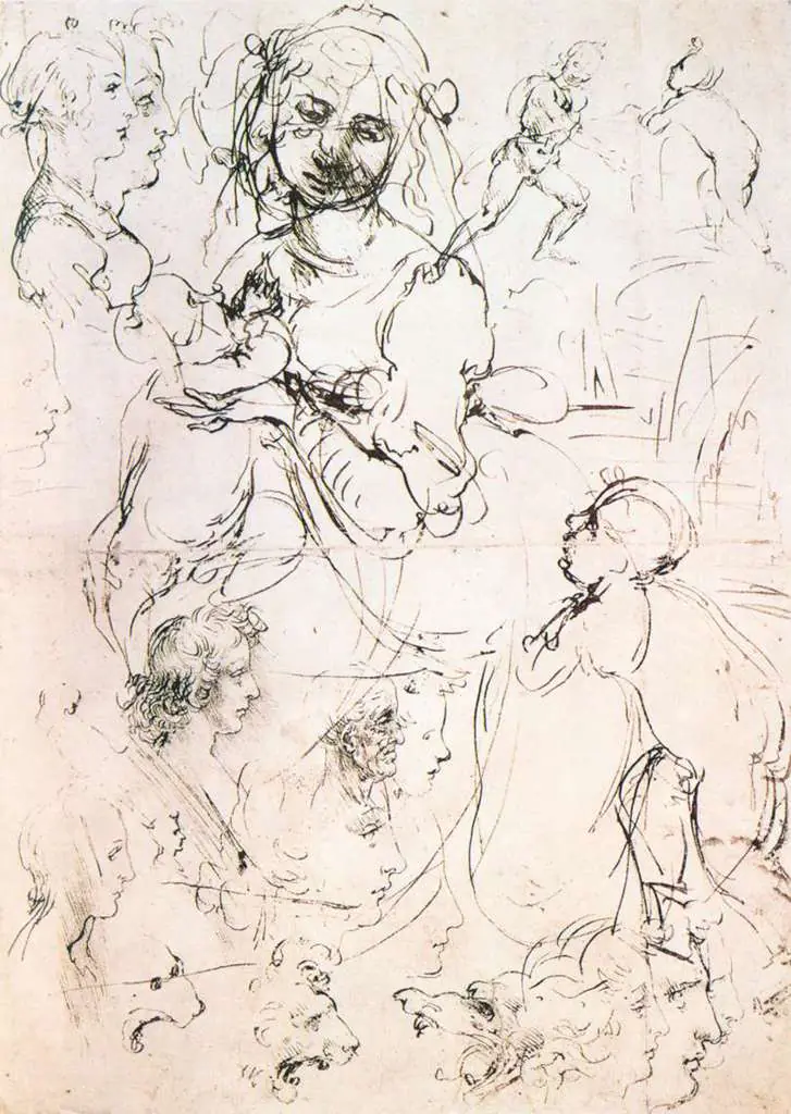 Leonardo Drawings & Studies: 03nursin