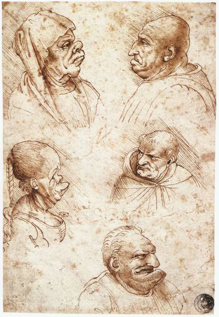 Leonardo Drawings & Studies: 045heads