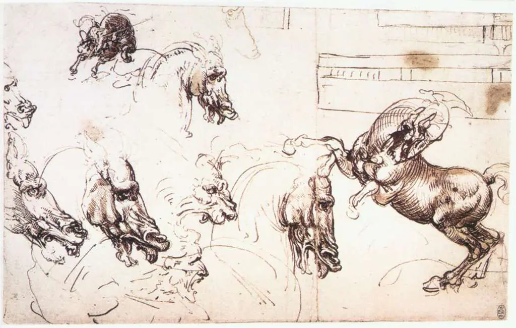 Leonardo Drawings & Studies: 4horses1