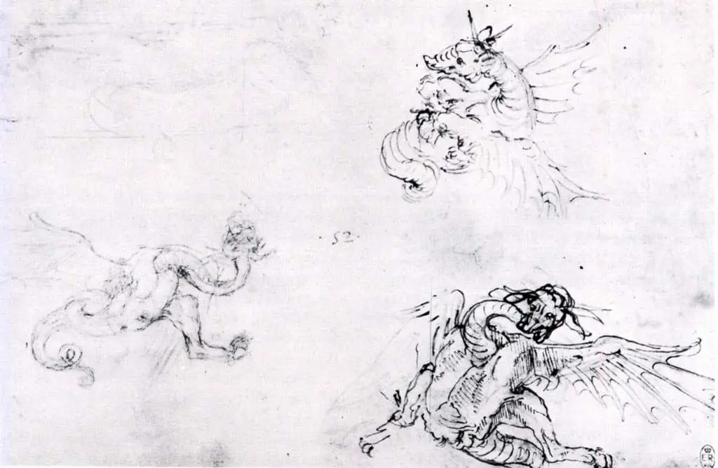 Leonardo Drawings & Studies: Dragons