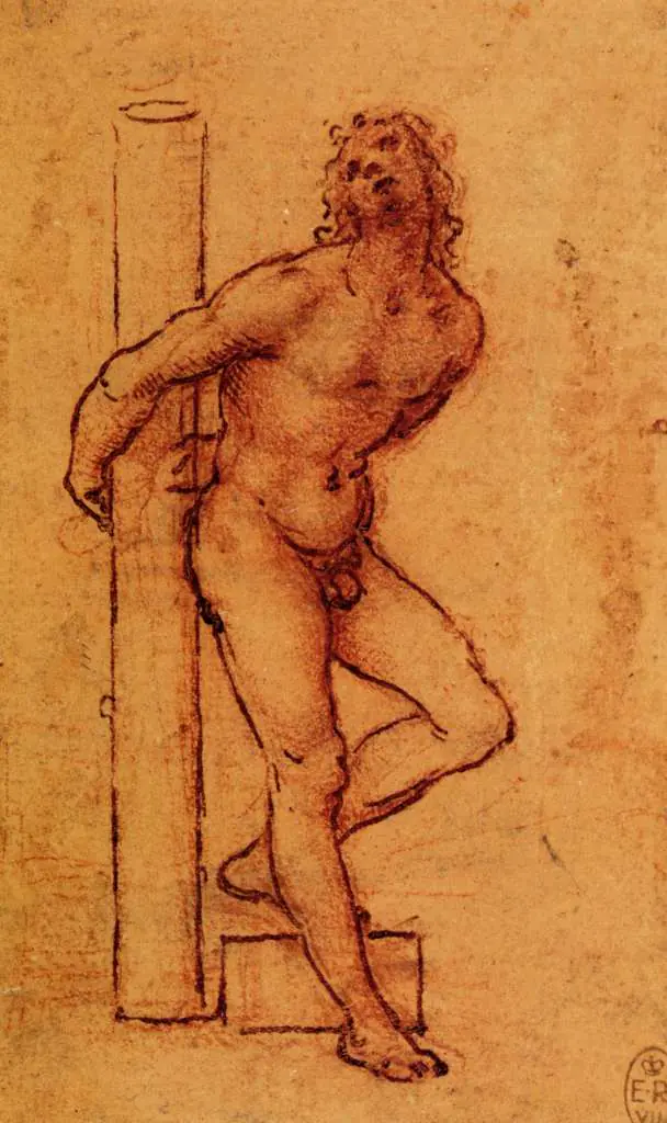 Leonardo Drawings & Studies: Nude Study