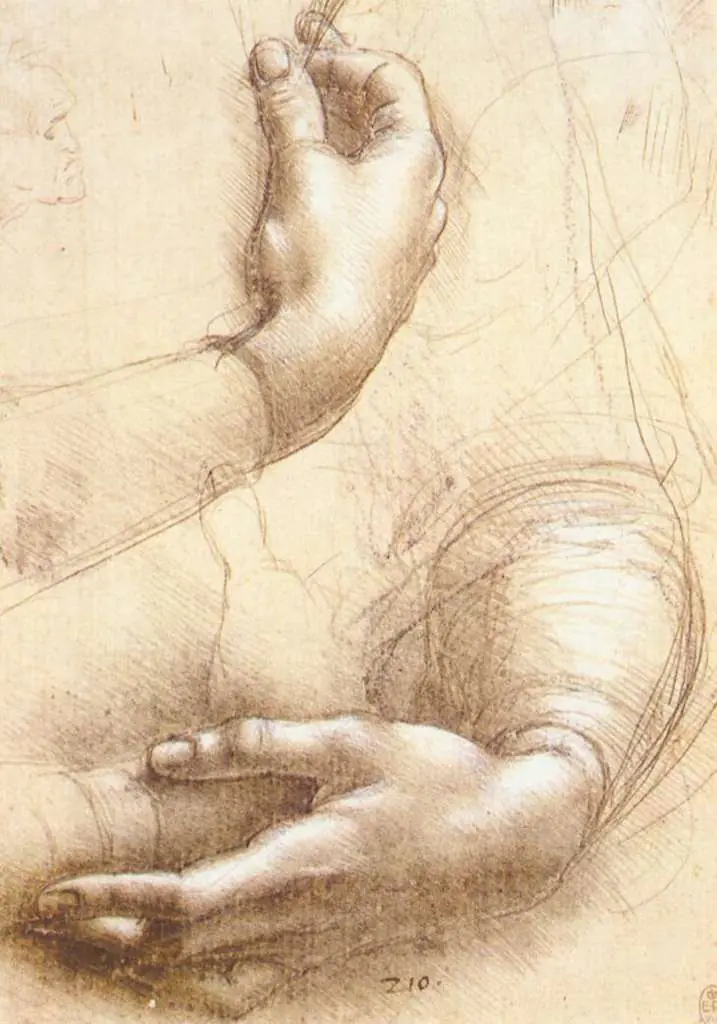 Leonardo Drawings & Studies: Study Of Hands1