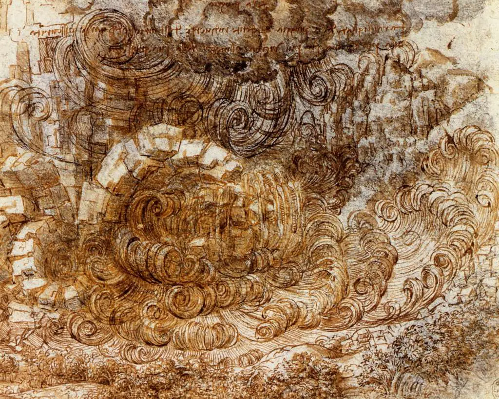 Leonardo Drawings & Studies: Under The Pression Of The Water