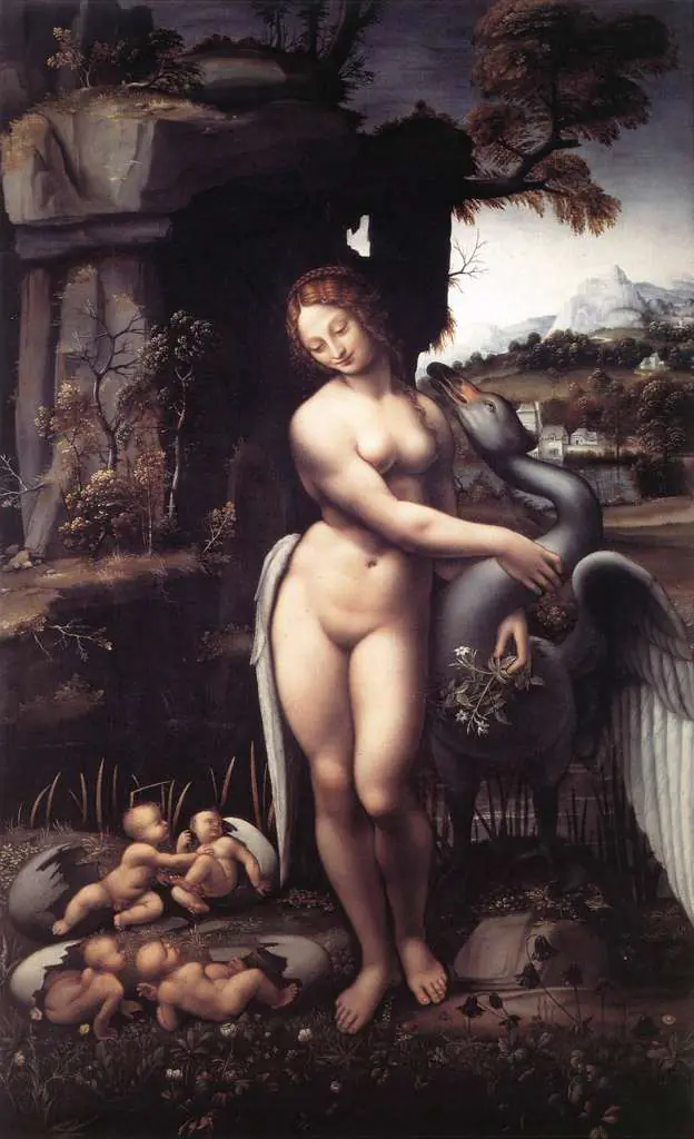Leonardo Paintings: 3leda