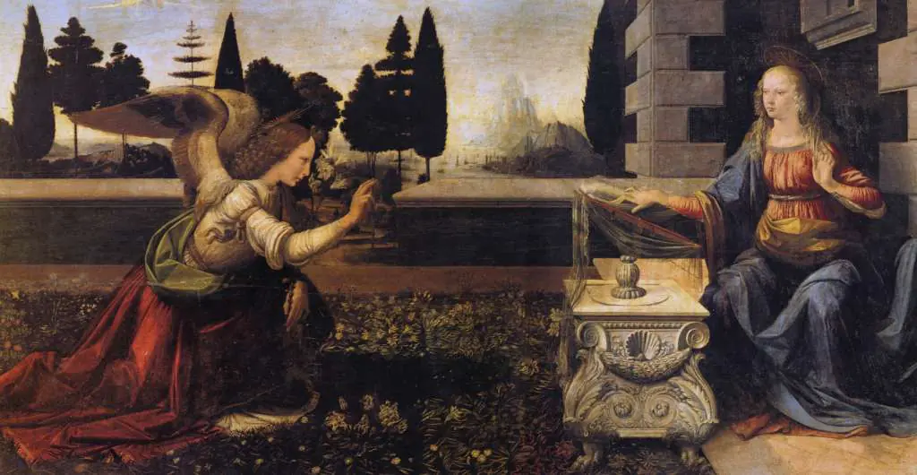 Leonardo Paintings: Annunciation