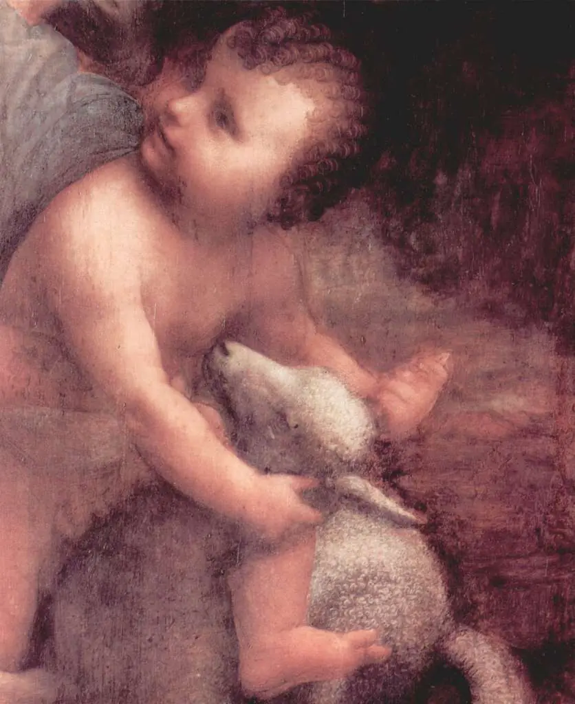 Leonardo Paintings: Christ And Lamb